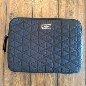 Kate Spade laptop case classic black quilted